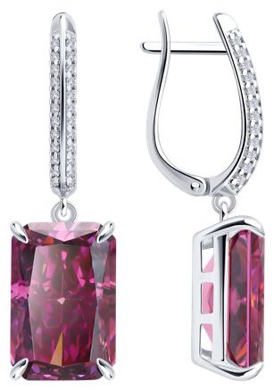 Серьги SOKOLOV А94027347С вес 11.16 г серебро, фианит купить,NaN