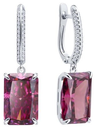 Серьги SOKOLOV А94027347С вес 11.16 г серебро, фианит купить,NaN