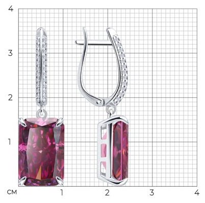 Серьги SOKOLOV А94027347С вес 11.16 г серебро, фианит купить,NaN