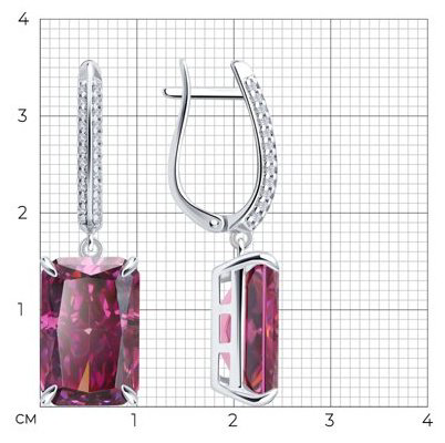 Серьги SOKOLOV А94027347С вес 11.16 г серебро, фианит купить,NaN