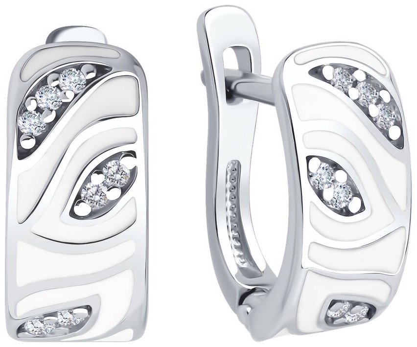 Серьги SOKOLOV 94027040 вес 2.93 г серебро, фианит купить,NaN