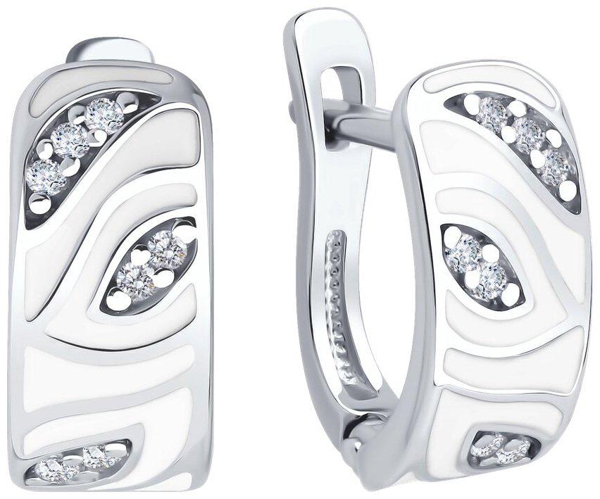 Серьги SOKOLOV 94027040 вес 2.93 г серебро, фианит купить,NaN