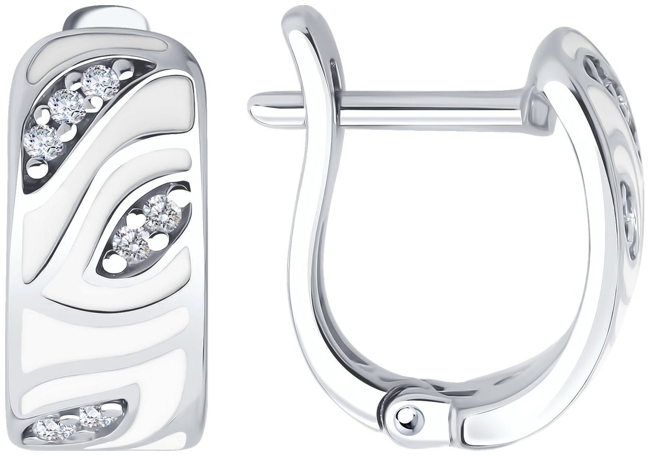 Серьги SOKOLOV 94027040 вес 2.93 г серебро, фианит купить,NaN