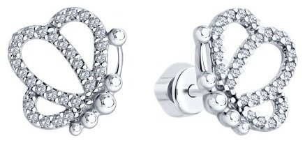 Серьги SOKOLOV 94026784 вес 2.13 г серебро, фианит купить,NaN