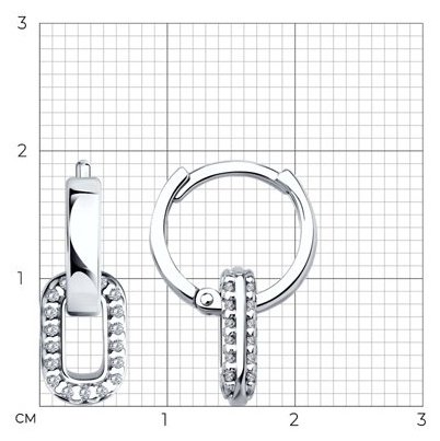 Конго SOKOLOV 94026813_s вес 3.09 г серебро, фианит купить,NaN