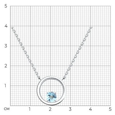 Колье SOKOLOV 92070100 длина 40 см вес 4.13 г серебро, топаз купить,NaN