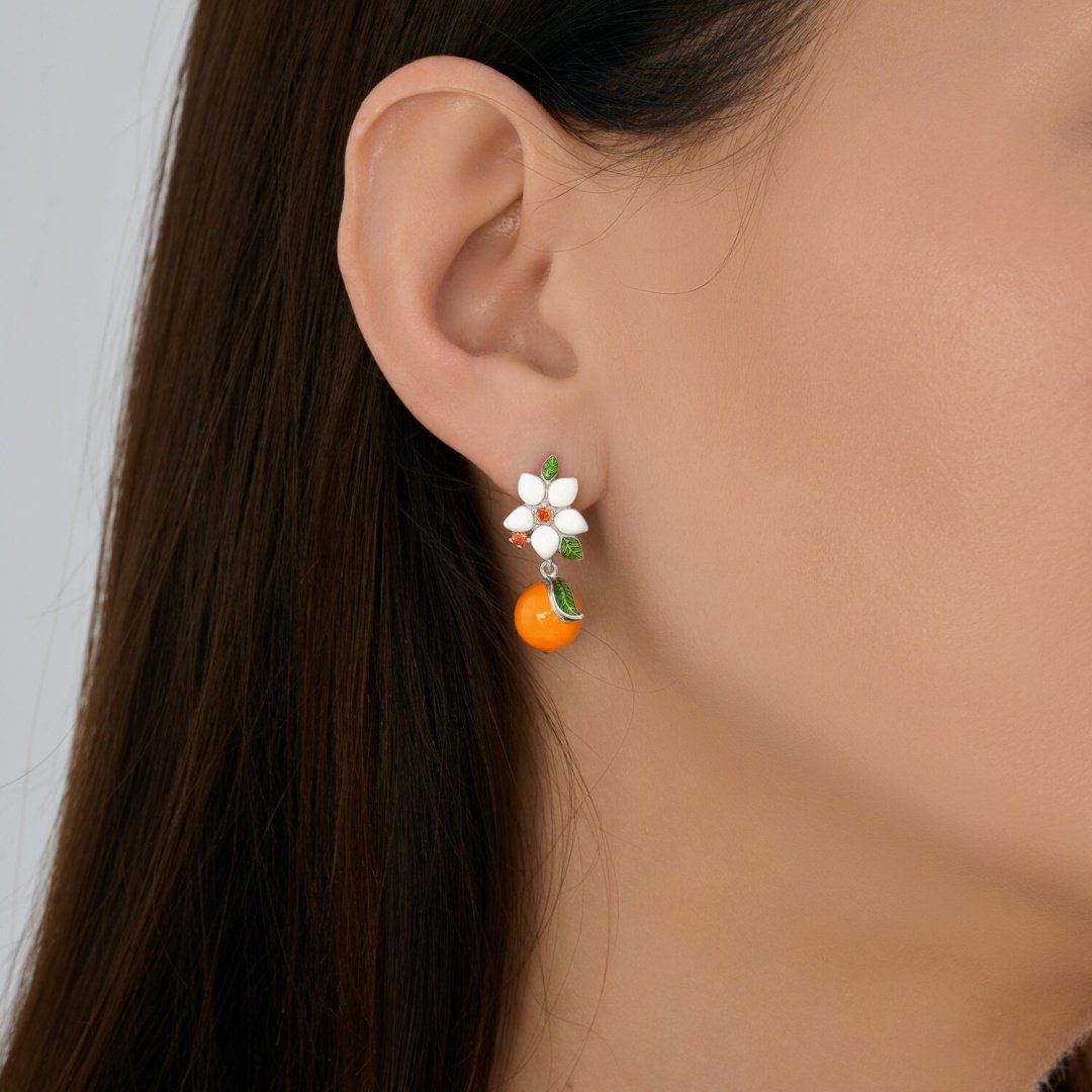 Серьги SOKOLOV 94027050 вес 5.79 г серебро, эмаль, фианит купить,NaN