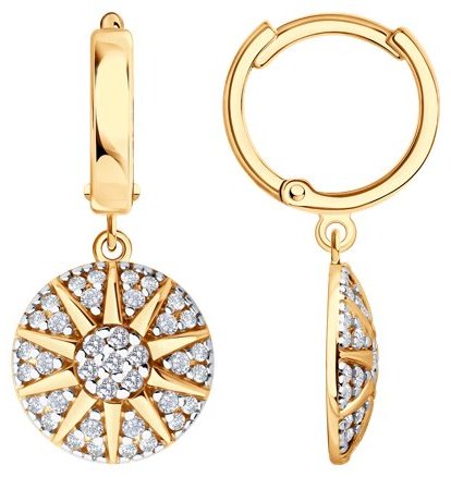 Серьги SOKOLOV S93022474A вес 3.68 г серебро, фианит купить,NaN