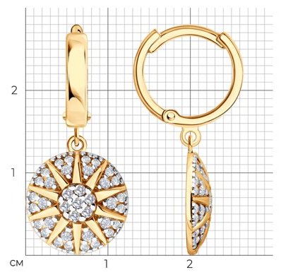 Серьги SOKOLOV S93022474A вес 3.68 г серебро, фианит купить,NaN