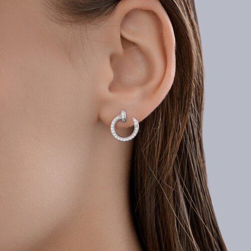 Серьги SOKOLOV S94027213A вес 2.9 г серебро, фианит купить,NaN