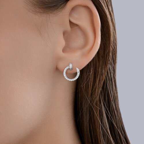 Серьги SOKOLOV S94027213A вес 2.9 г серебро, фианит купить,NaN
