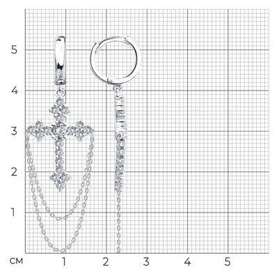 Серьги SOKOLOV 94027066 вес 5.53 г серебро, фианит купить,NaN
