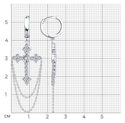 Серьги SOKOLOV 94027066 вес 5.53 г серебро, фианит купить,NaN