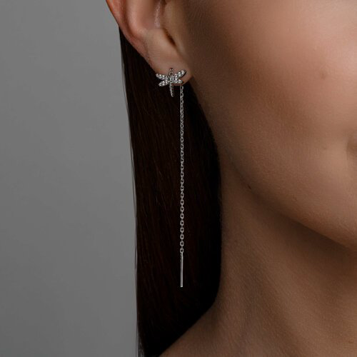 Серьги-цепочки SOKOLOV 94026852_s вес 1.97 г серебро, фианит купить,NaN