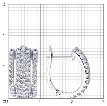 Серьги SOKOLOV 94027067 вес 4.89 г серебро, фианит купить,NaN