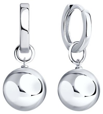 Серьги SOKOLOV 94026788 вес 6.75 г серебро, без вставок купить,NaN