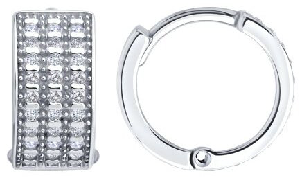 Серьги SOKOLOV 94027070 вес 3.74 г серебро, фианит купить,NaN