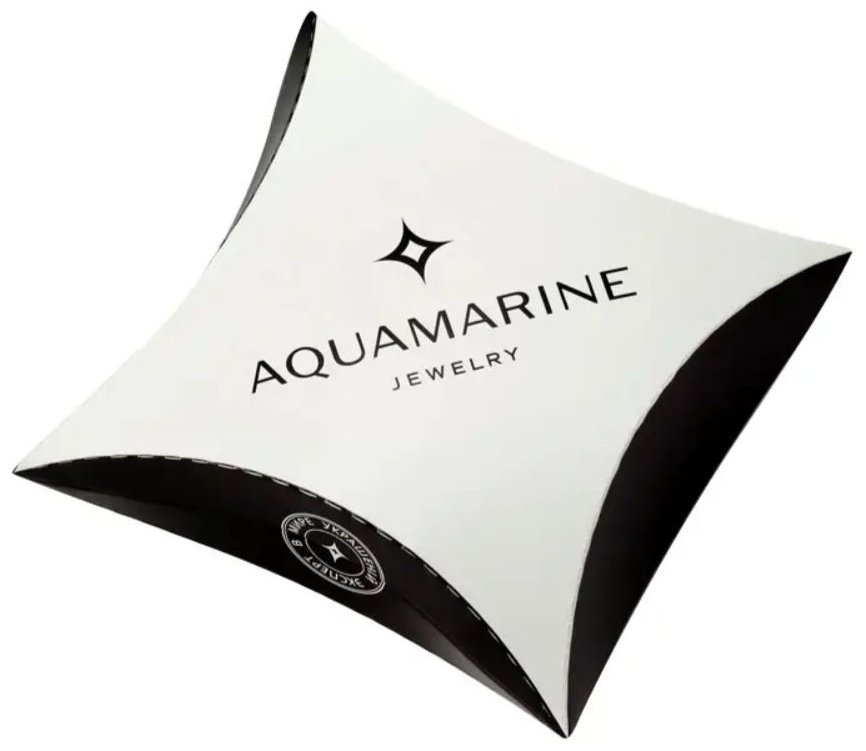 Серьги-цепочки AQUAMARINE 48312А вес 0.8 г серебро, фианит купить,NaN