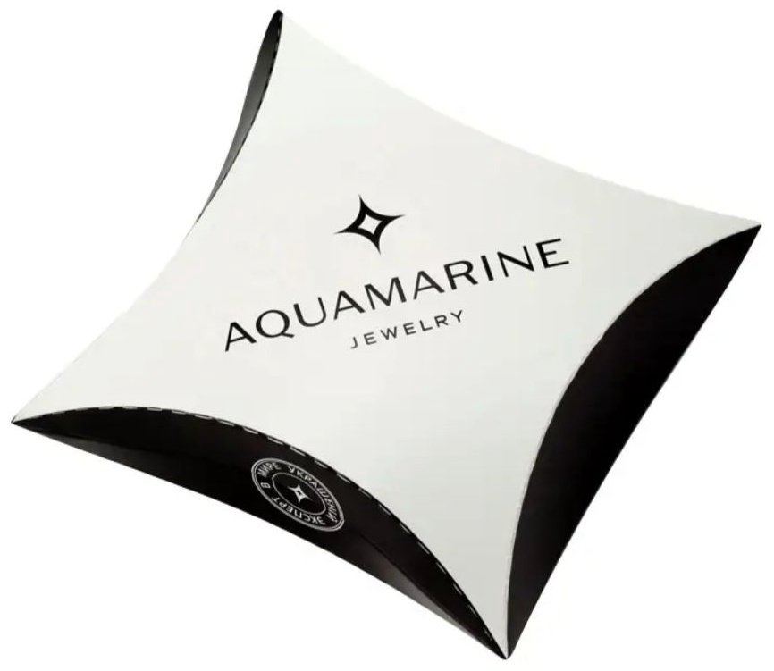 Серьги-цепочки AQUAMARINE 48312А вес 0.8 г серебро, фианит купить,NaN