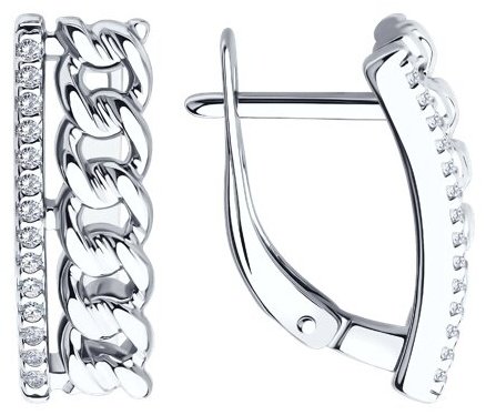 Серьги SOKOLOV 94026798 вес 3.76 г серебро, фианит купить,NaN