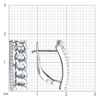 Серьги SOKOLOV 94026798 вес 3.76 г серебро, фианит купить,NaN