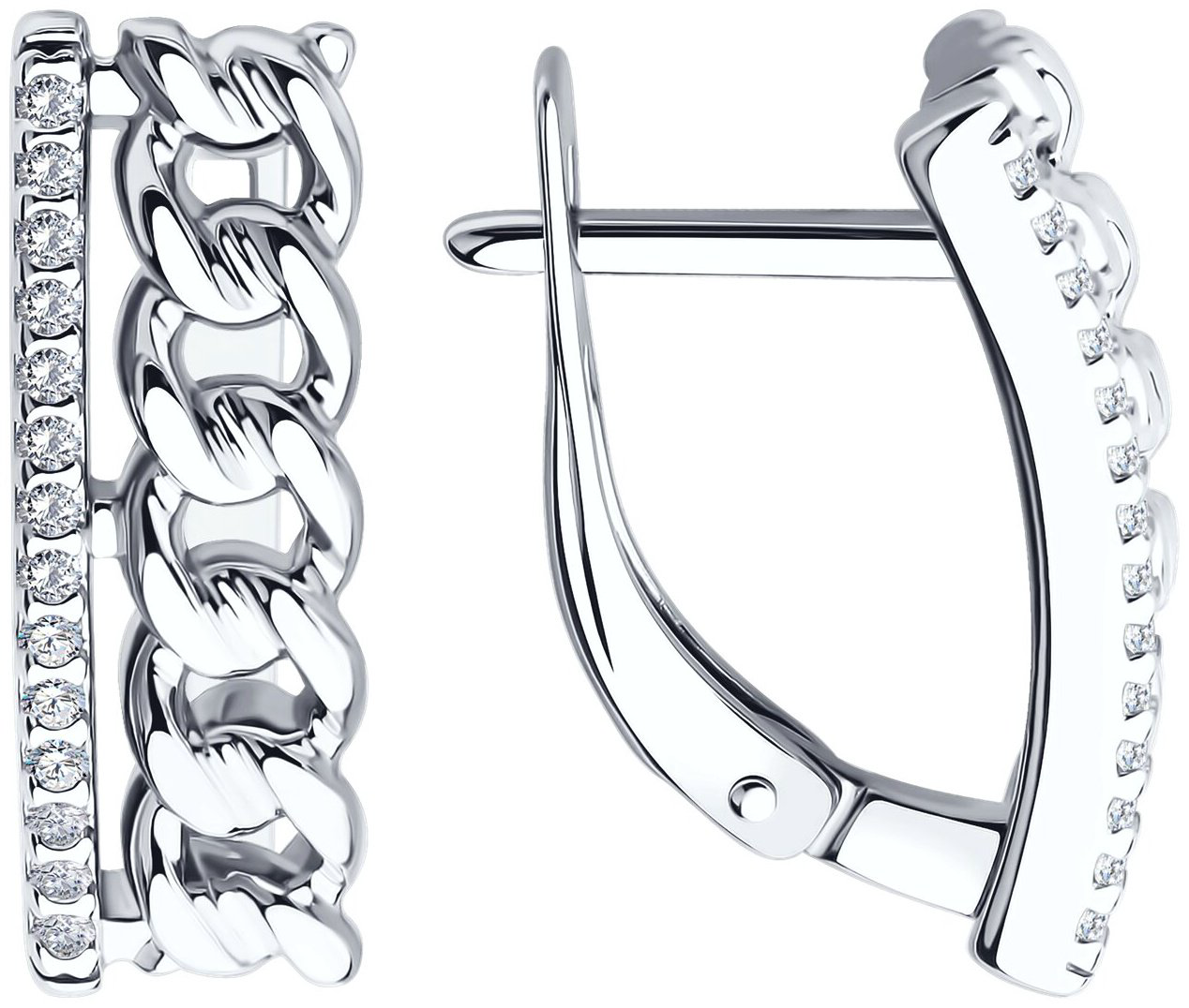 Серьги SOKOLOV 94026798 вес 3.86 г серебро, фианит купить,NaN
