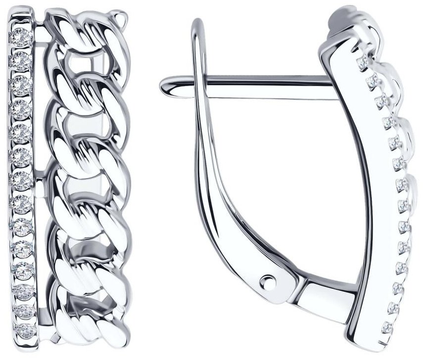Серьги SOKOLOV 94026798 вес 3.88 г серебро, фианит купить,NaN