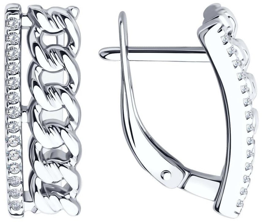 Серьги SOKOLOV 94026798 вес 3.88 г серебро, фианит купить,NaN