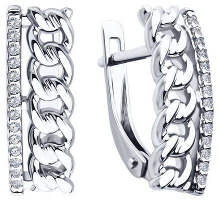 Серьги SOKOLOV 94026798_s вес 3.76 г серебро, фианит купить,NaN