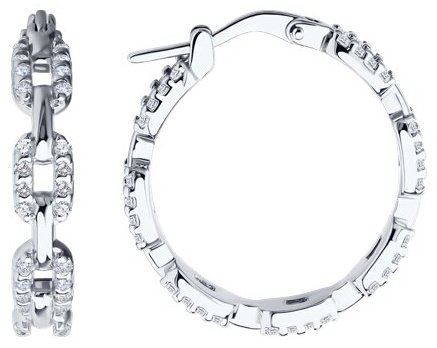 Серьги SOKOLOV 94026801 вес 4.75 г серебро, фианит купить,NaN