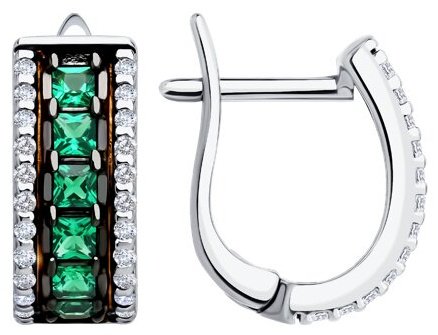 Серьги SOKOLOV 94027097 вес 2.96 г серебро, фианит купить,NaN