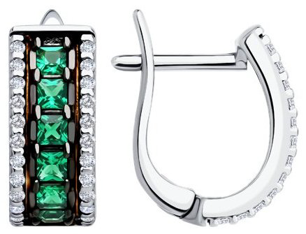 Серьги SOKOLOV 94027097 вес 2.96 г серебро, фианит купить,NaN