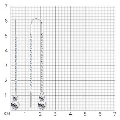 Серьги-цепочки Diamant 94-123-01458-1 вес 2.06 г серебро, без вставок купить,NaN