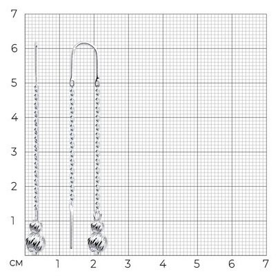 Серьги-цепочки Diamant 94-123-01458-1 вес 2.06 г серебро, без вставок купить,NaN