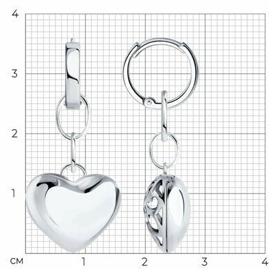 Серьги SOKOLOV 94026656 вес 5 г серебро, без вставок купить,NaN