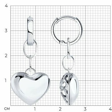 Серьги SOKOLOV 94026656 вес 5 г серебро, без вставок купить,NaN