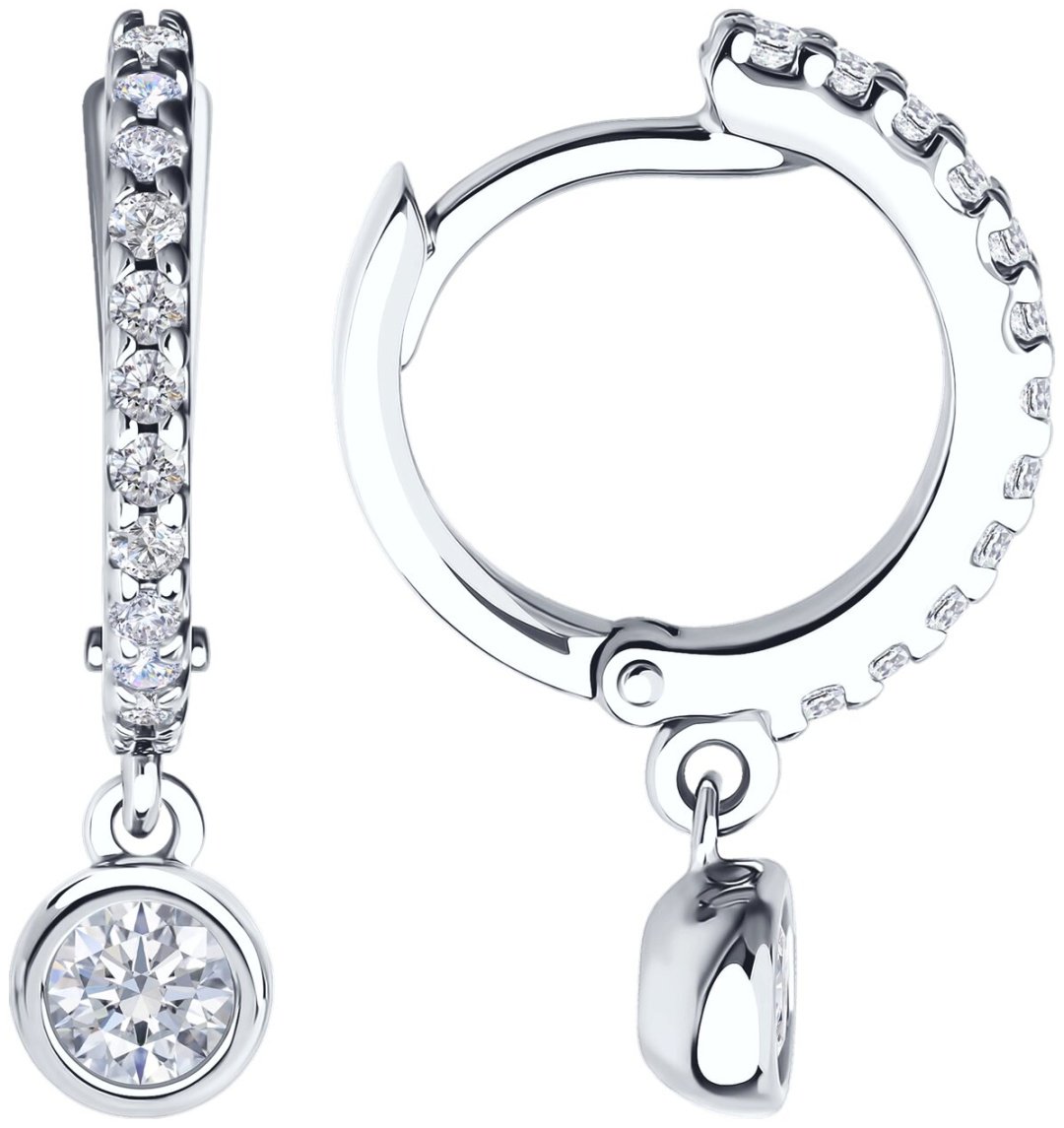 Серьги SOKOLOV 94026804 вес 2.19 г серебро, фианит купить,NaN