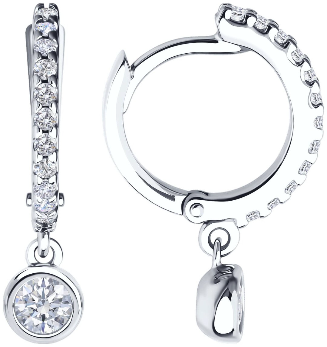 Серьги SOKOLOV 94026804 вес 2.19 г серебро, фианит купить,NaN