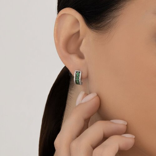 Серьги SOKOLOV 94027097 вес 3 г серебро, фианит купить,NaN