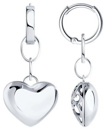 Серьги SOKOLOV 94026656 вес 5.39 г серебро, без вставок купить,NaN