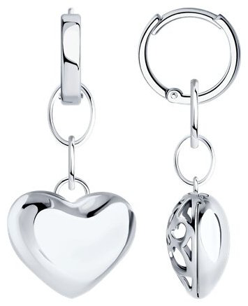 Серьги SOKOLOV 94026656 вес 5.39 г серебро, без вставок купить,NaN
