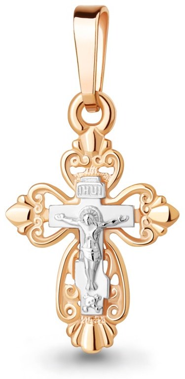 Крестик AQUAMARINE 11155_a вес 1.53 г серебро, без вставок купить,NaN