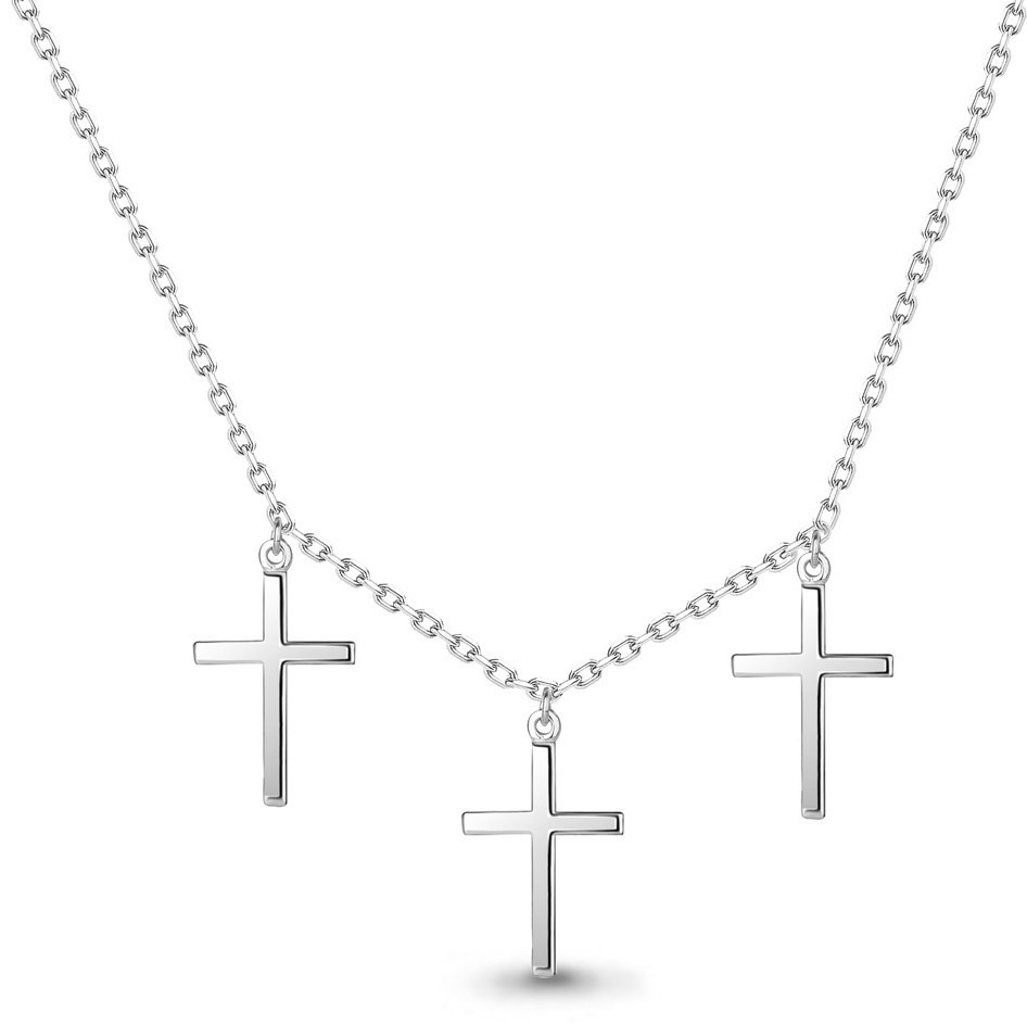 Колье AQUAMARINE 73645.5 длина 40 см вес 3.83 г серебро, без вставок купить,NaN