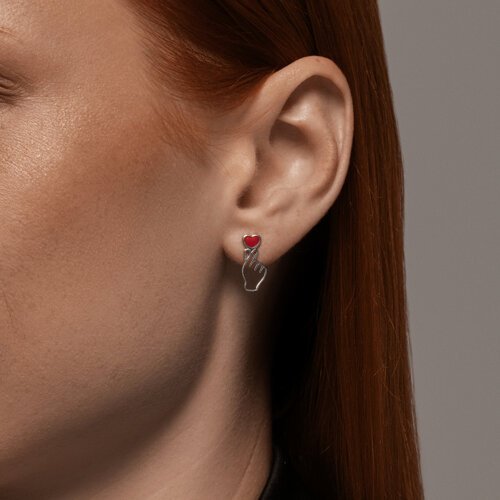 Серьги SOKOLOV 94026671 вес 1.56 г серебро, эмаль купить,NaN