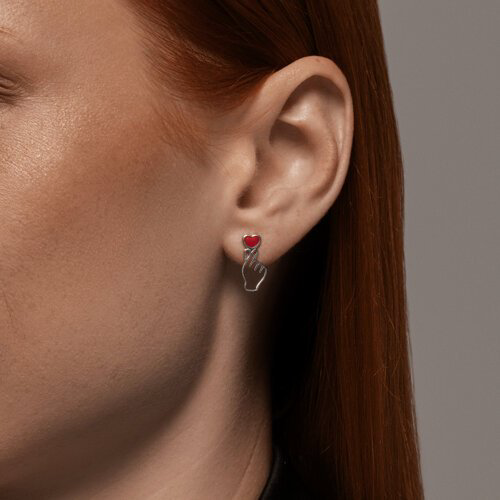 Серьги SOKOLOV 94026671 вес 1.56 г серебро, эмаль купить,NaN