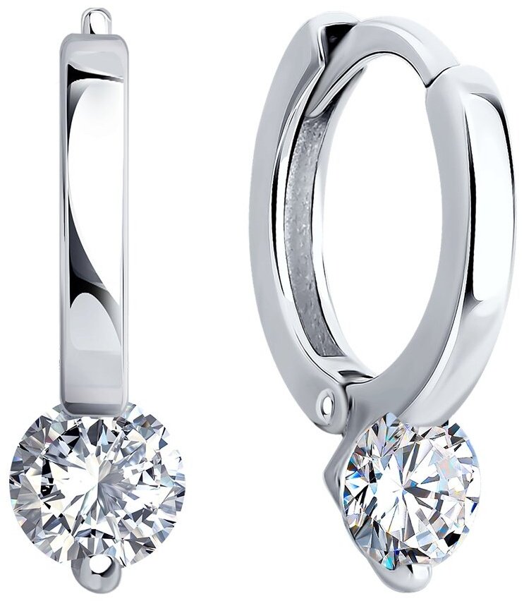 Серьги SOKOLOV 94026684 вес 2.19 г серебро, фианит купить,NaN