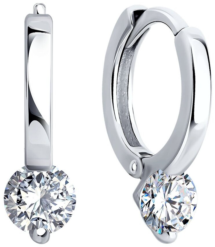 Серьги SOKOLOV 94026684 вес 2.19 г серебро, фианит купить,NaN