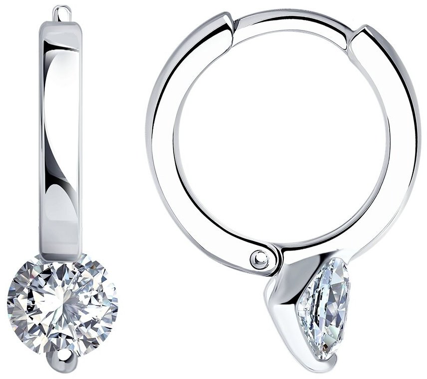 Серьги SOKOLOV 94026684 вес 2.19 г серебро, фианит купить,NaN