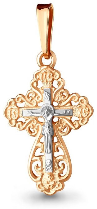 Крестик AQUAMARINE 11164_a вес 1.53 г серебро, без вставок купить,NaN