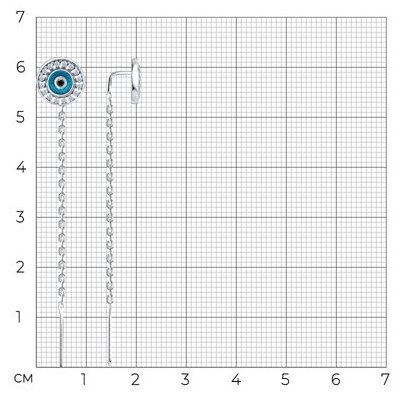 Серьги-цепочки Diamant 94-123-02227-1 вес 1.75 г серебро, эмаль купить,NaN